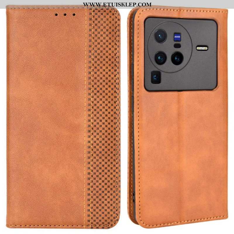 Etui Na Telefon do Vivo X80 Pro Etui Folio Stylizowany